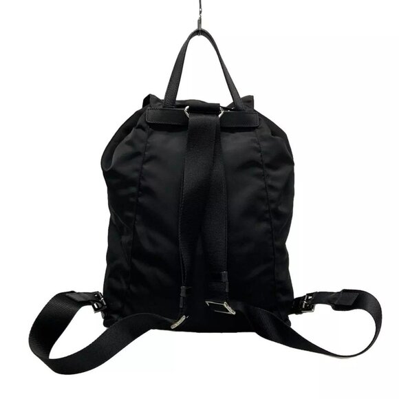 Auth PRADA - Black Nylon Leather Backpack - Picture 3 of 14
